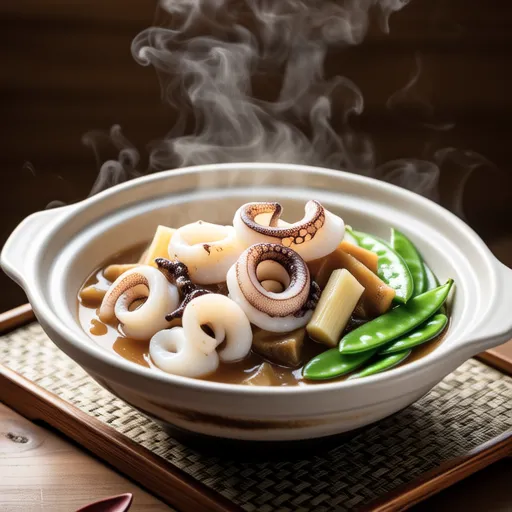 Simmered Squid and Daikon Radish