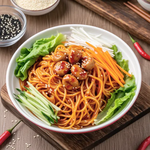 Sweet and Tangy Spicy Whelk Noodle Salad