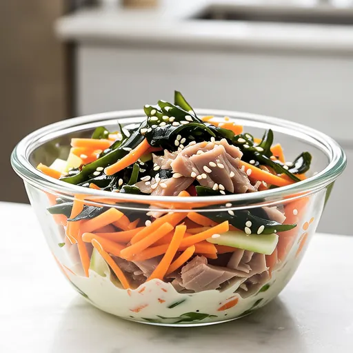 Salted Carrot and Hijiki Tuna Mayo Salad