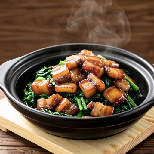 Pork Belly and Spinach Miso Mayo Stir-fry