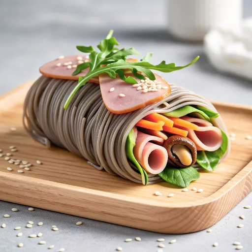 Diet-friendly Cold Buckwheat Noodles and Tofu Sushi