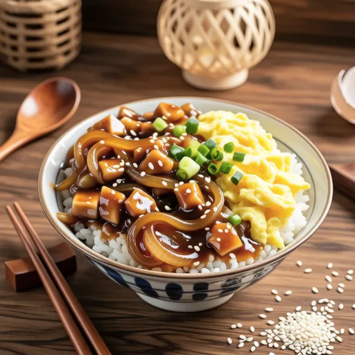 Spam Onion Rice Bowl
