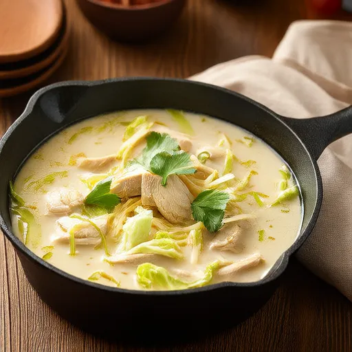 Куриный суп с капустой и луком