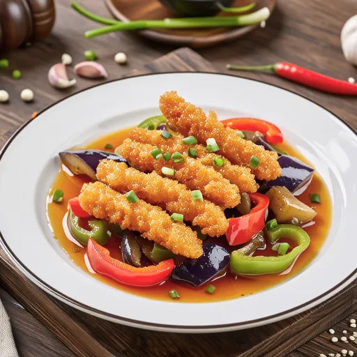 Mackerel and Colorful Vegetables in Sweet Vinegar Sauce