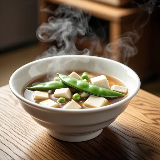 Miso Soup with Green Beans and Tofu