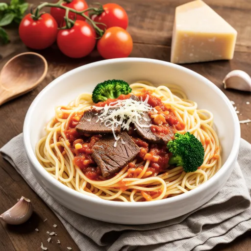 Broccoli and Beef Tomato Pasta