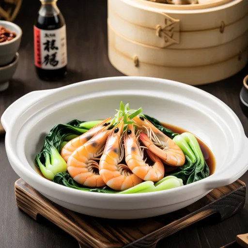 Chingensai and Shrimp Ginger Stir-fry