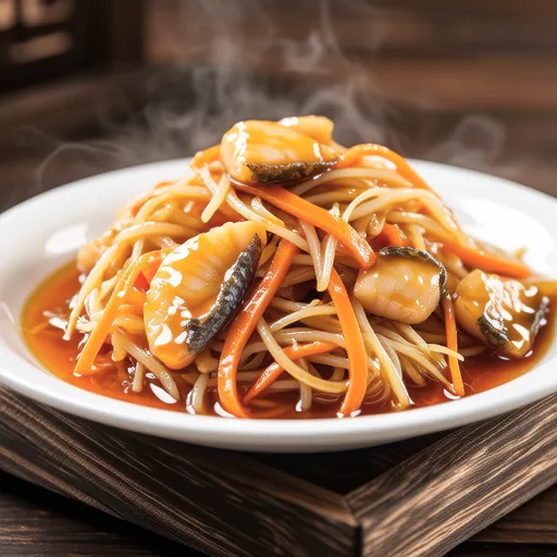 Carrot and Shirataki Stir-fry with Cod Roe