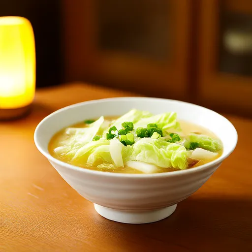 Soupe au miso et chou