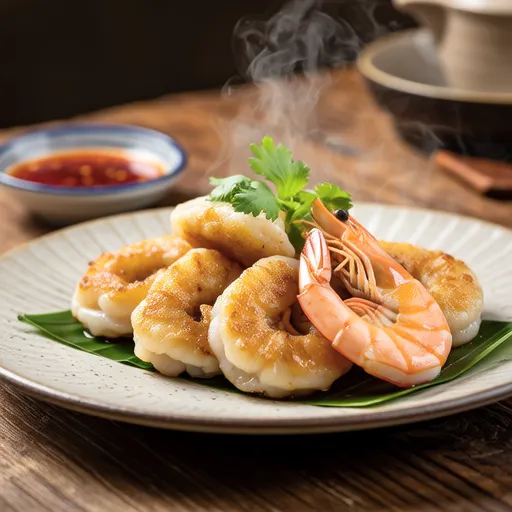 Shrimp and Hanpen Ethnic Tsukune