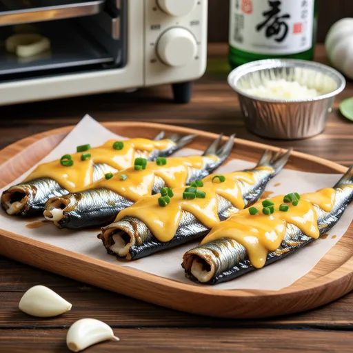 Grilled Sardines with Miso Cheese