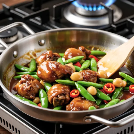 Chicken and Snap Peas Stir-Fry with Oyster Mayo Sauce