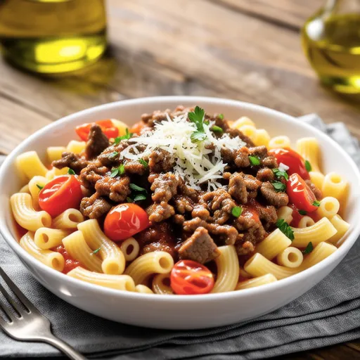 Corned Beef and Cherry Tomato Cheese Penne