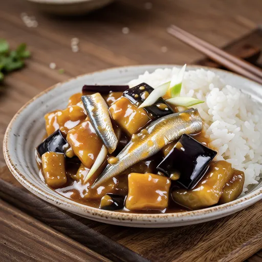 Stir-fried Sardines and Eggplant with Miso