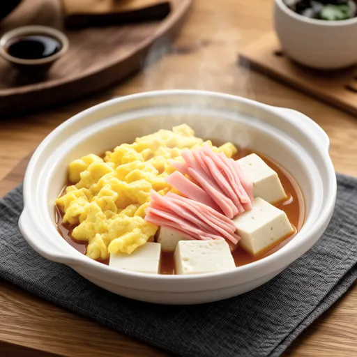 Egg and Fried Tofu with Myoga