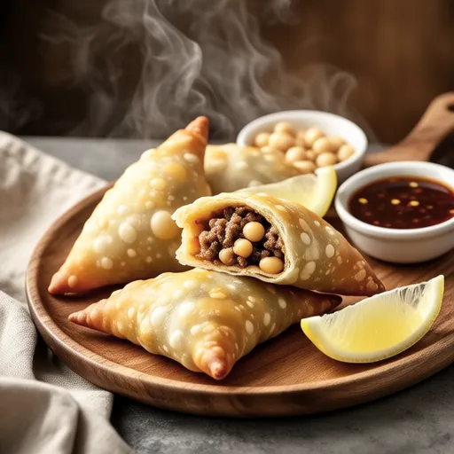 Minced Meat and Soybean Samosa