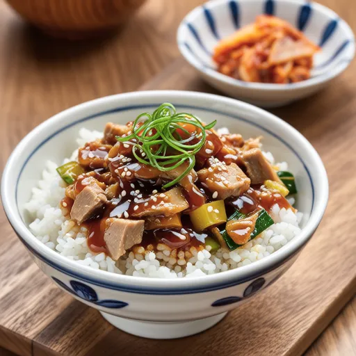 Tuna Bibimbap with Soy Sauce and Chives