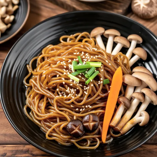 Vegetarian Japchae (Korean Glass Noodles)