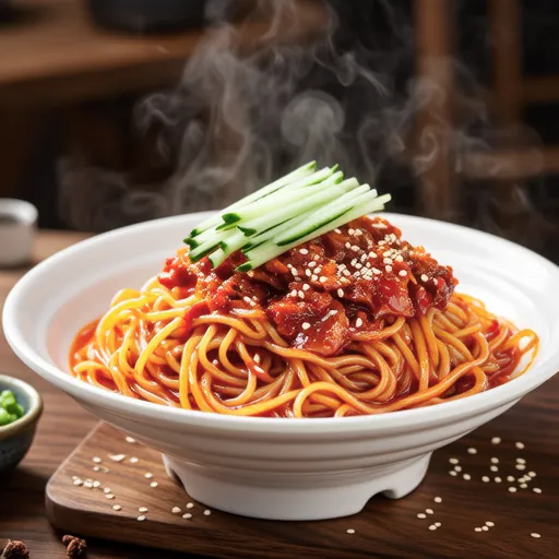 Spicy and Sour Kimchi Bibim Noodles