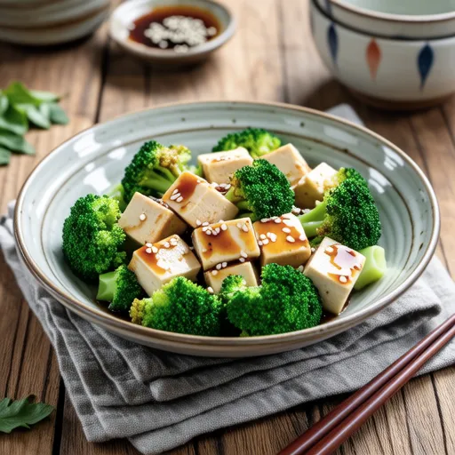 Broccoli Tofu Miso Salad