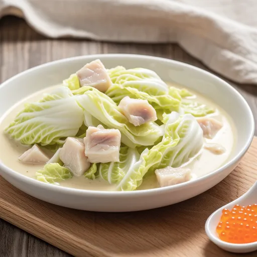 Creamy Cabbage with Cod Roe