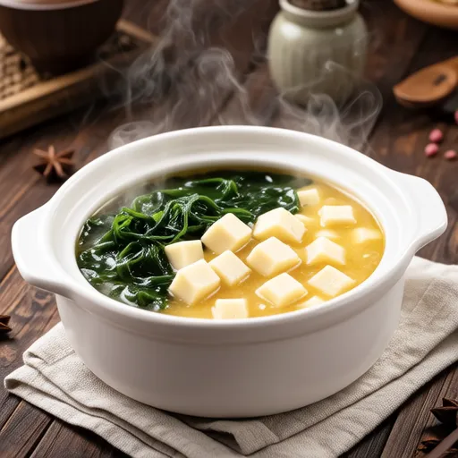 Hanpen and Fluffy Egg Soup