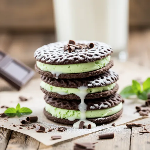 Choco Green Tea Ice Cream Cookies
