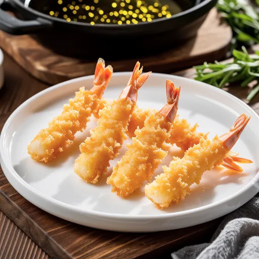 Gobou-Crusted Fried Shrimp