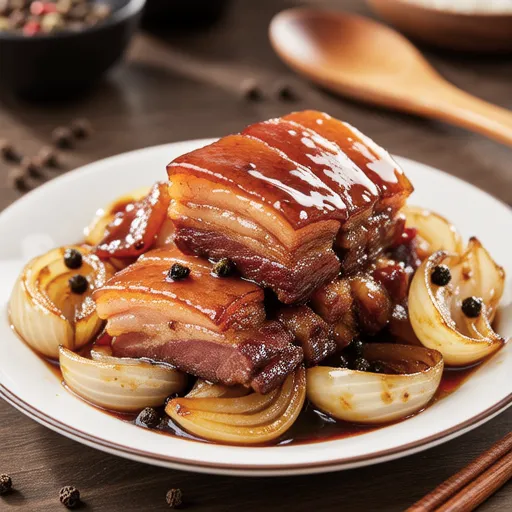 Sweet and Spicy Pepper Pork Wrapped Onions
