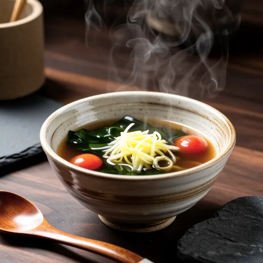 Mini Tomato and Wakame Miso Soup