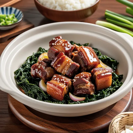Braised Pork with Dried Radish Greens