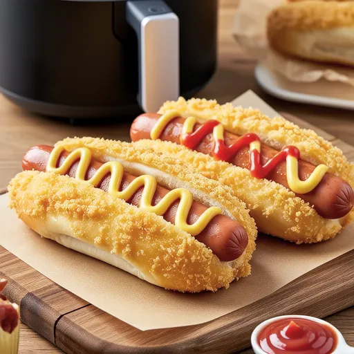 Mini Bread Hot Dogs - Air Fryer Recipe