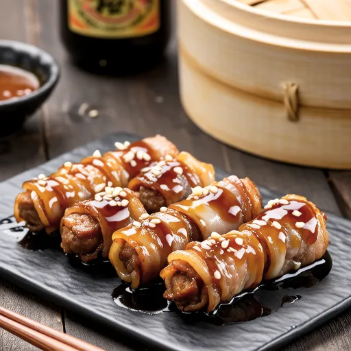 Chikuwa Garlic Meat Rolls