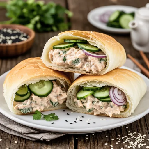 Cucumber and Tuna Salad Coppe Pan