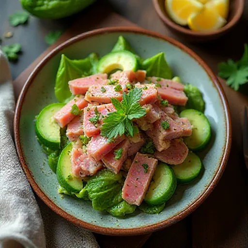Salada de Abacate com Atum