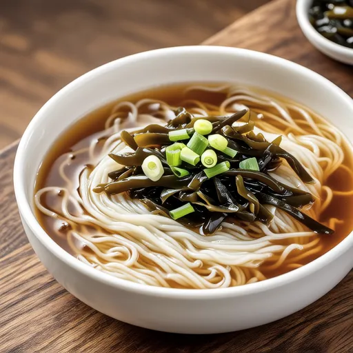Enoki and Wakame Vermicelli Soup