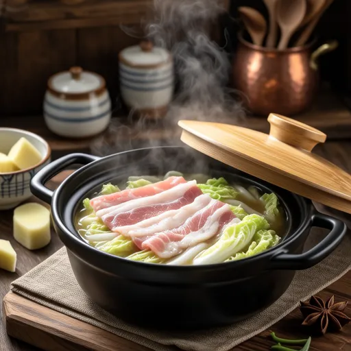 Pork and Chinese Cabbage Sukiyaki-style Simmer