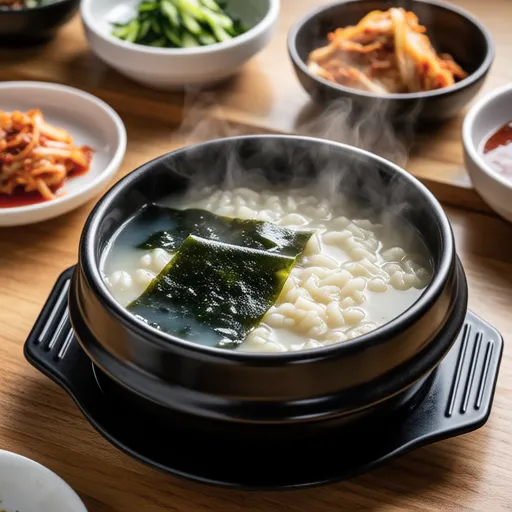 Seaweed Rice Cake Soup