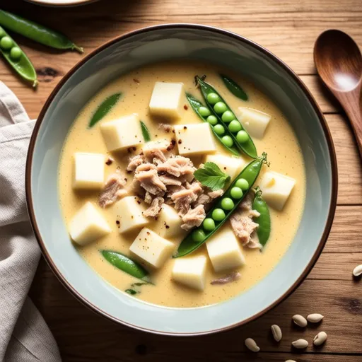Cubed Daikon and Tuna Curry Soup