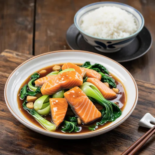 Salmon Stir-fry with Hoisin Sauce