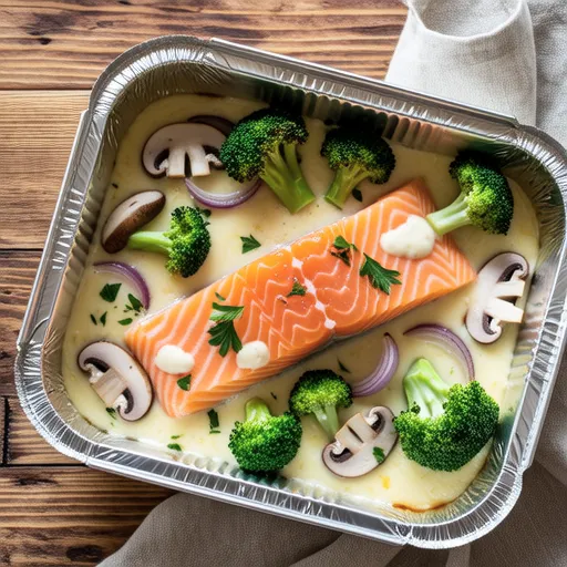 Broccoli and Salmon Foil Bake