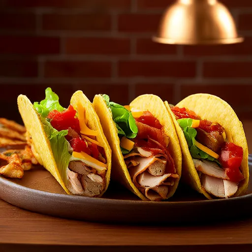 Meksika Usulü Tavuk Sosisli Jambonlu Taco