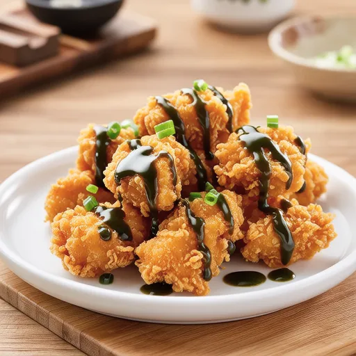 Fried Chicken with Chinese Scallion Sauce