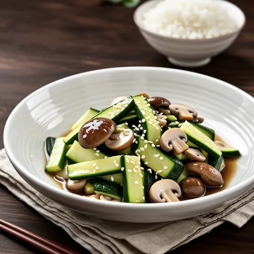 Stir-fried Zucchini and Mushrooms