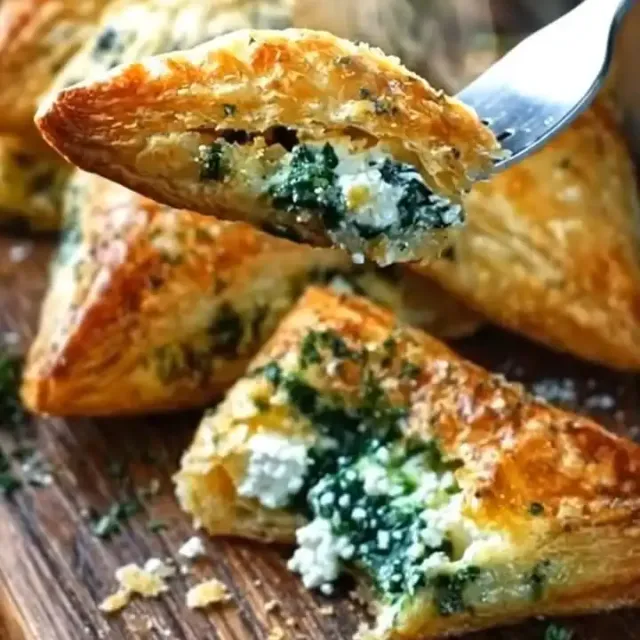 ほうれん草とフェタのパフペストリー