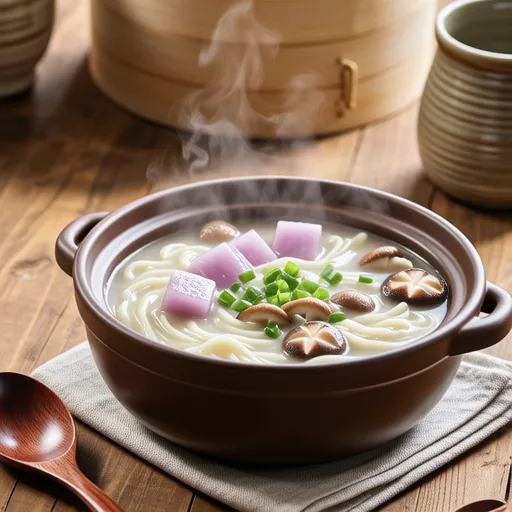 Satoimo and Shimeji Miso Soup