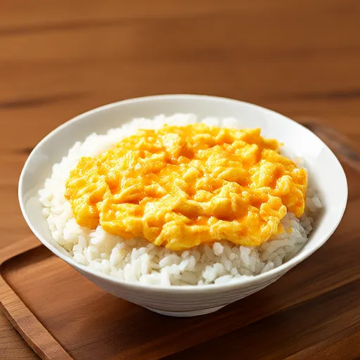 Nasi dengan Telur Kukus Praktis