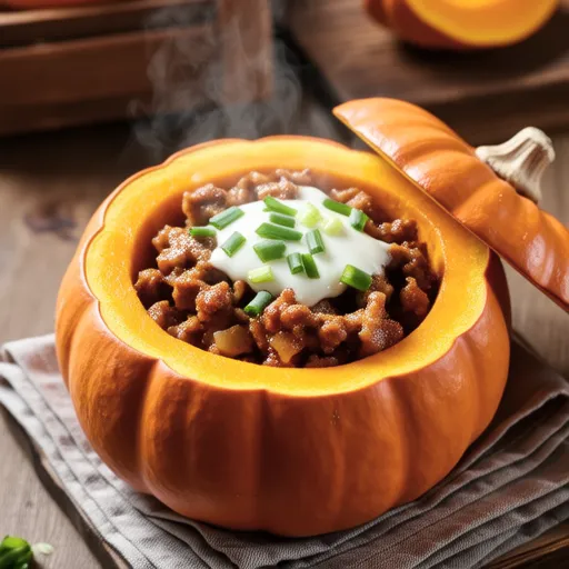 Sweet Pumpkin Pork Stir-fry Steamed Dish