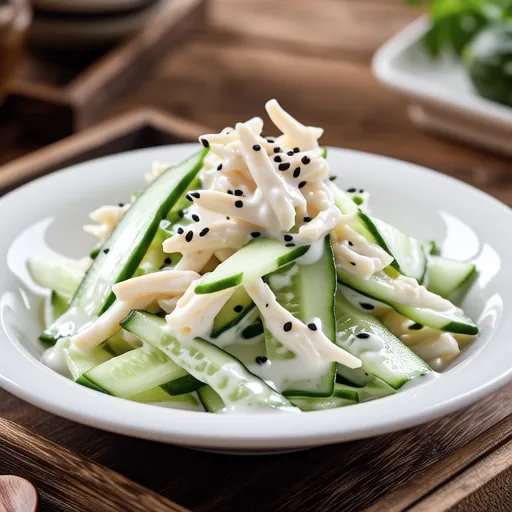Cucumber and Crab Stick Mayo Salad