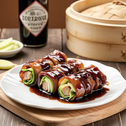 Cabbage Wrapped Pork with Hoisin Flavor